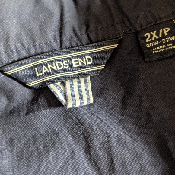 Lands' End Navy Raincoat for Women - Picture 6 of 16